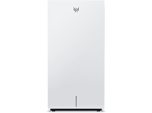 Charger l'image dans la galerie, Un boîtier d'ordinateur blanc avec un logo argenté sur fond blanc.