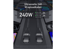 Charger l'image dans la galerie, ANKER Câble USB-C vers USB-C, tressé bio souple, 0,9 m, 240 W, noir