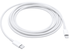 Charger l'image dans la galerie, Un câble blanc enroulé avec un USB-C et un connecteur Lightning.