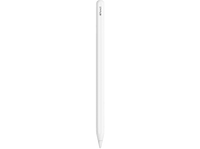 Charger l'image dans la galerie, Apple Pencil blanc sur fond noir. Le crayon est vertical, pointe vers le bas.