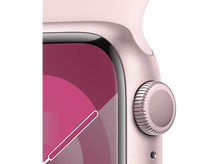Charger l'image dans la galerie, APPLE Watch Series 9 GPS 41mm Boîtier aluminium Light Pink, Bracelet Sport Light Pink - S/M (MR933QF/A)