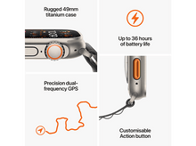 Charger l'image dans la galerie, APPLE Watch Ultra 2 GPS + Cellular 49 mm Boîtier en titane, Bracelet Blue Ocean (MREG3NF/A)