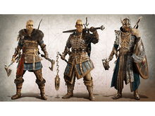 Charger l'image dans la galerie, Trois personnages en tenue viking, posant.