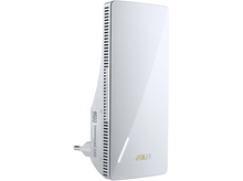 Charger l'image dans la galerie, Répéteur Wi-Fi ASUS blanc. Montre l'appareil de côté, avec une prise et le logo ASUS.