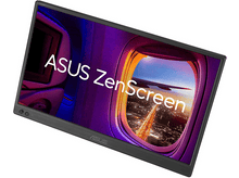 Charger l'image dans la galerie, Moniteur Asus ZenScreen, affichant une vue depuis une fenêtre d'avion.