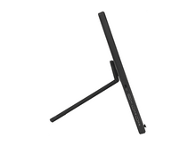 Charger l'image dans la galerie, Tablette noire sur un support, vue de côté. Les ports sont visibles sur le bord.