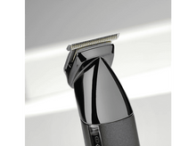 Charger l'image dans la galerie, Gros plan sur une tête de rasoir électrique noir et gris avec une lame dorée.