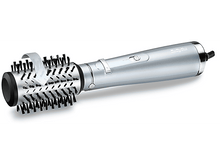 Charger l'image dans la galerie, Un styler capillaire Babyliss bleu clair avec une brosse rotative, sur fond blanc.