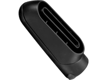 Charger l'image dans la galerie, Un accessoire noir, probablement pour un sèche-cheveux, avec un design incurvé et des ouvertures à fentes.