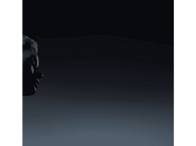 Charger l'image dans la galerie, Silhouette du visage d'une personne. Vue de profil, fond sombre, cheveux clairs.