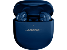 Charger l'image dans la galerie, Étui d'écouteurs bleu avec écouteurs à l'intérieur. Le logo BOSE est visible sur l'étui.