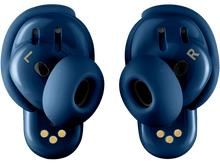 Charger l'image dans la galerie, Deux écouteurs sans fil bleu foncé, montrant l'écouteur avec les marquages L et R.