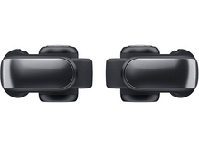 Charger l'image dans la galerie, Deux contrôleurs de joystick noirs et argentés. Ils ont un design lisse et incurvé, avec un dessus circulaire.