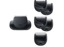 Charger l'image dans la galerie, Tondeuse à barbe noire avec plusieurs têtes de coupe.