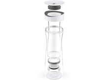 Charger l'image dans la galerie, Bouteille filtrante à eau transparente, vue éclatée.