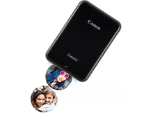 Charger l'image dans la galerie, Une imprimante portable noire Canon Zoemini imprime une photo avec une femme.