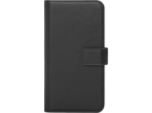 Charger l'image dans la galerie, Étui de téléphone noir avec fermeture magnétique et bord cousu.