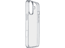 Charger l'image dans la galerie, Coque de téléphone transparente sur fond noir. Vue latérale de la coque avec ouvertures pour les boutons.