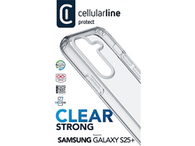 Charger l'image dans la galerie, Coque de téléphone transparente avec texte: Clear, Strong, Samsung Galaxy S25+.