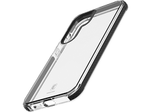 Charger l'image dans la galerie, Une coque de téléphone transparente. Le boîtier est transparent avec un bord gris foncé.