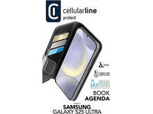 Charger l'image dans la galerie, Coque de téléphone noire avec cartes, téléphone et texte. Contient du matériau recyclé. Pour Samsung Galaxy S25 Ultra.