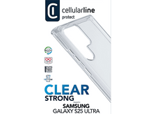 Charger l'image dans la galerie, Coque de téléphone transparente en forme de téléphone, sur fond blanc avec texte : Clear, Strong et logo Samsung.