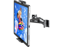 Charger l'image dans la galerie, Tablette montée sur un support noir, affichant un dessin animé coloré. Fond noir.