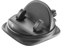 Charger l'image dans la galerie, Un support de téléphone de voiture noir sur fond noir. Il a une surface texturée.