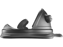 Charger l'image dans la galerie, Une base noire pour support de téléphone de voiture. La base a une ventouse pour le montage et un bras incurvé pour l'ajustement.
