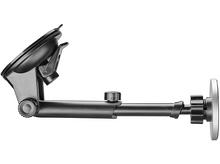 Charger l'image dans la galerie, Support de téléphone de voiture avec ventouse. Le support est noir et gris, avec une base argentée.