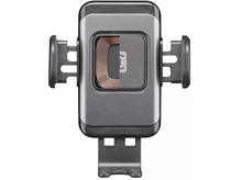 Charger l'image dans la galerie, Support de téléphone noir et gris pour voitures. Les bobines de chargement sans fil sont visibles à l'intérieur.