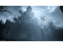 Charger l'image dans la galerie, Une scène sombre et effrayante d'un jeu vidéo avec un château et des arbres.
