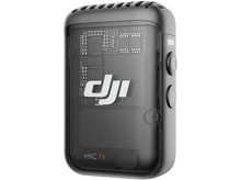 Charger l'image dans la galerie, Un appareil DJI Mic TX noir. Il possède une façade transparente pour montrer le circuit interne.