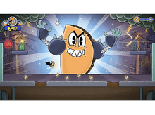 Charger l'image dans la galerie, Une image de dessin animé d'un personnage de nourriture avec des bras et des jambes, avec un arrière-plan de ville.