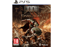 Charger l'image dans la galerie, Couverture du jeu : Doom : The Dark Ages. Un guerrier en armure combat des démons. Logo PS5 en haut à gauche, 18 ans.