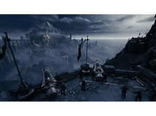 Charger l'image dans la galerie, Paysage urbain avec des soldats sur une plateforme, surplombant une vallée.