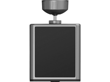 Charger l'image dans la galerie, Appareil argenté et noir avec écran, suspendu à un support circulaire.