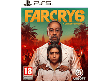 Charger l'image dans la galerie, Couverture du jeu Far Cry 6 avec deux personnages, un homme en blanc et une personne plus jeune.