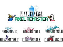 Charger l'image dans la galerie, Logos des jeux Final Fantasy 1 à 6, style pixel art.