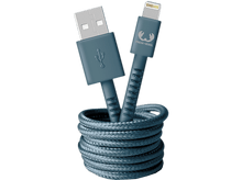 Charger l'image dans la galerie, Câble bleu USB vers Lightning en forme enroulée.