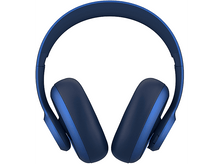 Charger l'image dans la galerie, Casque bleu, vue de face. Les écouteurs sont visibles.