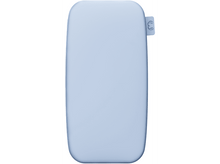 Charger l'image dans la galerie, Un appareil rectangulaire bleu clair avec une petite étiquette de logo, sur fond blanc uni.