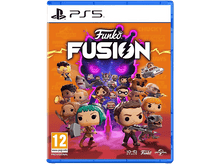 Charger l'image dans la galerie, Boîte de jeu Funko Fusion PS5. Personnages de diverses franchises sur fond orange et violet.