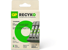 Charger l'image dans la galerie, GP BATTERIES Chargeur de pile USB B441 + 4 x Pile AAA 850 mAh Noir (GPACSB441002)