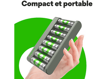 Charger l'image dans la galerie, GP BATTERIES Chargeur de pile USB E821U AAA/AA (GPRCKCHE821236)