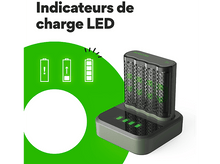 Charger l'image dans la galerie, GP BATTERIES Chargeur de piles M452 + AA pile 2600 mAh 4 pièces (GPRCKCHM452D298) Chargeur de piles