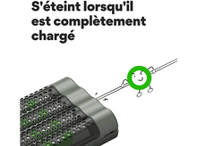 Charger l'image dans la galerie, GP BATTERIES Chargeur de piles USB M451 + AA 2600 mAh 4 pièces (GPRCKCHM452U281)