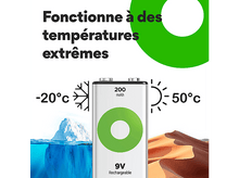 Charger l'image dans la galerie, GP BATTERIES Pile 9V Recyko 200mAh 8.4V (GPRCK20R8H710C1)