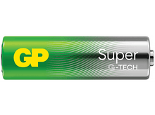 Charger l'image dans la galerie, Une pile AAA verte et argentée avec un fond blanc et du texte en jaune.