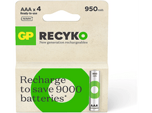 Charger l'image dans la galerie, GP BATTERIES Pile AAA Recyko 950 mAh 4 pièces (GPRCK95AAA635C4)